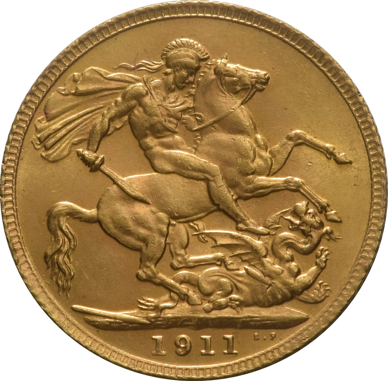Moneda Soberano de Oro Jorge V 1911 Londres