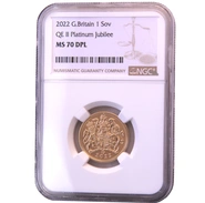 Moneda Soberano de Oro 2022 (Jubileo) NGC MS70