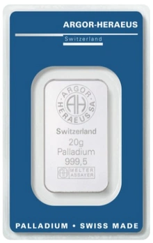 Lingote de Paladio de 20 g Argor-Heraeus