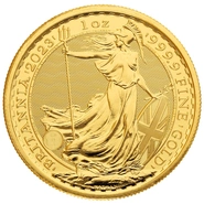 Moneda Britannia de Oro de 1 oz 2023 Isabel II