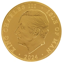 Moneda Ángel Isla de Man de Oro de 1 oz 2024