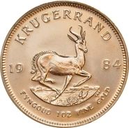 Moneda Krugerrand de 1 oz de Oro 1984