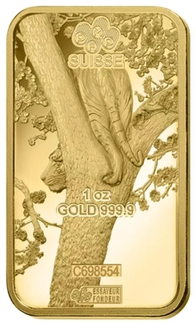 Lingote de Oro de 1 oz PAMP 2022 Año del Tigre