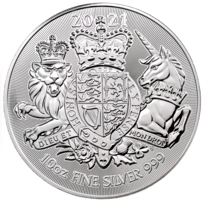 Moneda Escudo de Armas de Plata de 10 oz 2021