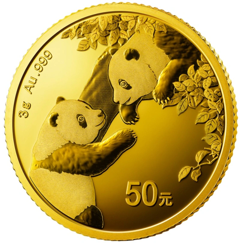 Moneda Panda Chino de Oro de 3 g 2023