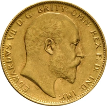 Moneda Soberano de Oro 1903 Eduardo VII (P)