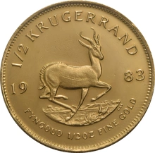 Moneda Krugerrand de 1/2 oz de Oro 1983