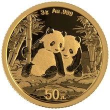 Moneda Panda Chino de Oro 3 g 2026