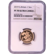 Moneda Soberano de Oro 2019 Proof NGC PF70