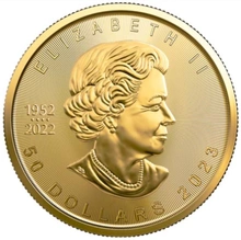 Maple Leaf Canadiense de 1 oz de Oro 2023