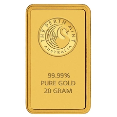 Lingote de oro acuñado de 20 g Canguro de Perth