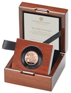 Moneda Medio Soberano de Oro Proof Coronación Carlos III 2023
