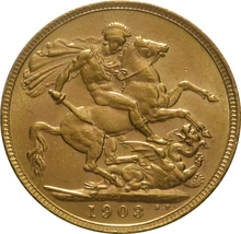 Moneda Soberano de Oro 1903 Eduardo VII (L)