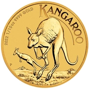 Moneda Canguro Australiano de Oro de 1/10 oz 2022