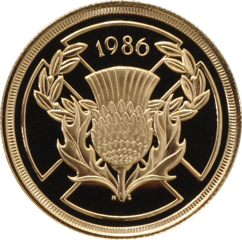 Moneda Soberano Doble de Oro Proof 1986