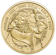 Moneda Mitos y Leyendas Merlin de Oro de 1 oz 2023