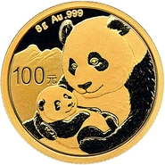 Moneda Panda Chino de Oro de 8 g 2019