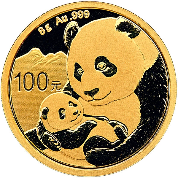 Moneda Panda Chino de Oro de 8 g 2019