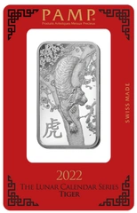 Lingote de Plata de 1 oz PAMP Año del Tigre 2022