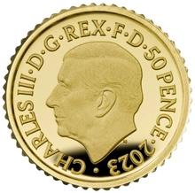 Moneda de Oro 1/40 oz Proof - 75 Anversario de Carlos III 2023