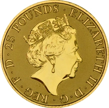 Moneda Bestias de la Reina El Halcón de los Plantagenets de Oro de 1/4 oz 2019