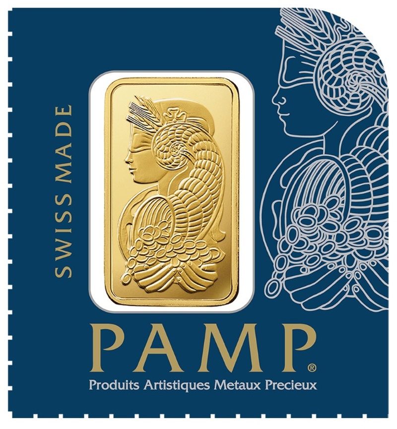 Lingote Acuñado PAMP Multicard de 1g de Oro