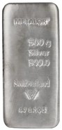 Lingote de Plata de 500 g Metalor