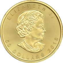 Maple Leaf Canadiense de 1 oz de Oro 2018