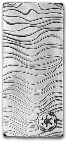 Moneda de Plata Rectangular de 1 oz - Guerra de las Galaxias™ Mandalorian Beskar