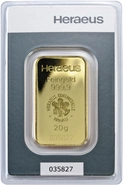 Lingote de Oro de 20 g Heraeus