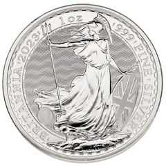 Moneda Britannia de Plata de 1 oz 2023 Isabel II