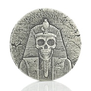 Moneda de plata de 2oz - Faraón Ramsés II (Año 2017) 'Post Mortem'