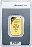 Lingote de Oro de 10 g Heraeus