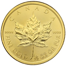 Hoja de Arce Canadiense de 1/2oz de Oro 2020