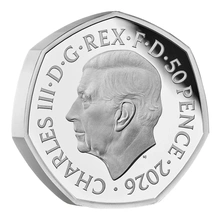 Colección 2026 de monedas conmemorativas de plata Proof Piedfort del Reino Unido