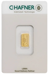 Lingote de Oro de 1 g C. Hafner