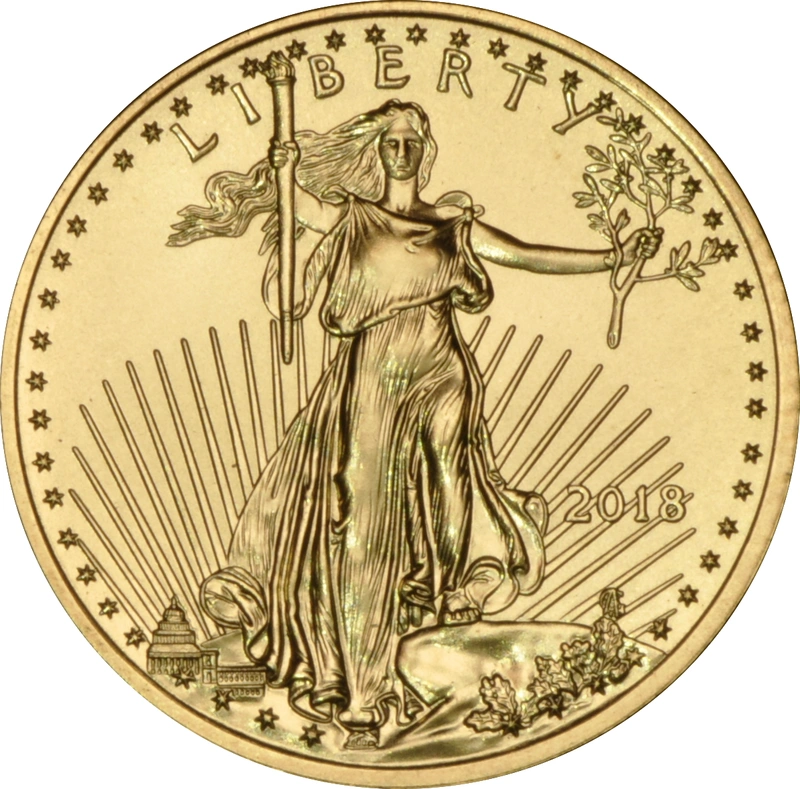 Moneda American Eagle de Oro de 1/4 oz 2018