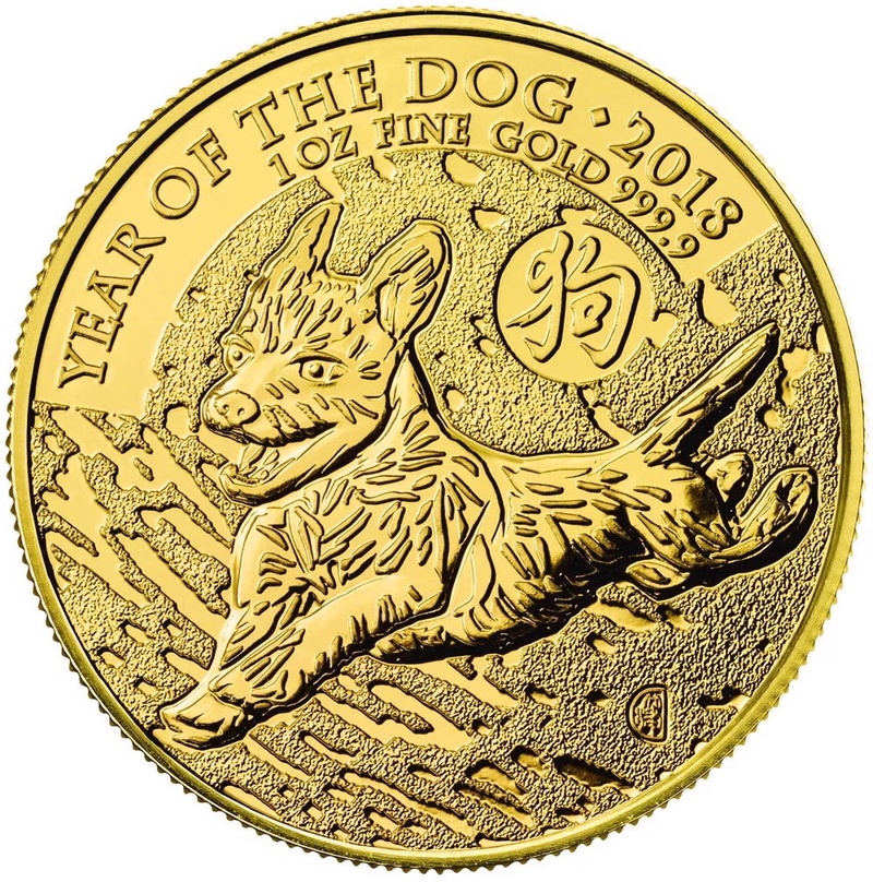 Royal Mint 1oz de Oro - 2018 Año del Perro