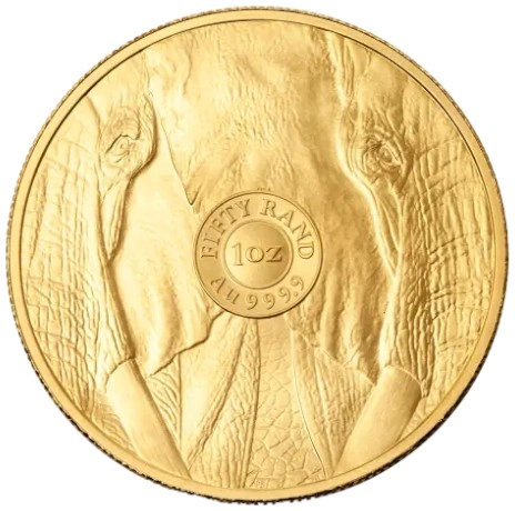 Moneda de Oro de 1 oz del Elefante 2026 Série Big Five