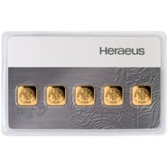 Lingote Heraeus MultiCard de 5 x 1g de Oro