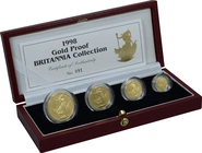 Juego de 4 Britannias Proof 1998 (en Caja Original)