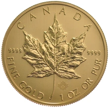 Maple Leaf Canadiense de 1 oz de Oro 2014
