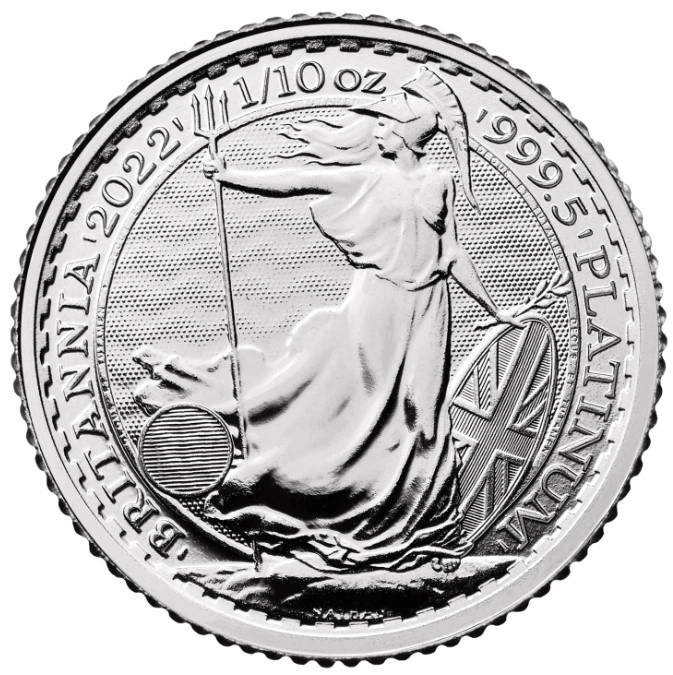 Moneda Britannia de Oro de 1/10 oz 2022