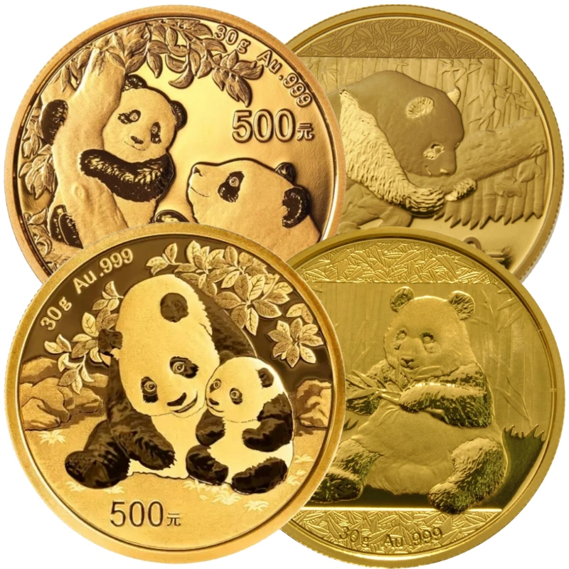 Moneda Panda Chino de Oro de 30 g (de Nuestra Elección)