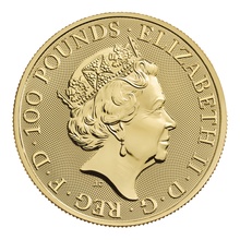 2022 El León de Inglaterra - Bestias de Tudor Moneda 1oz de Oro