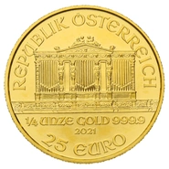 Moneda Filarmónica Viena de Oro de 1/4 oz 2021