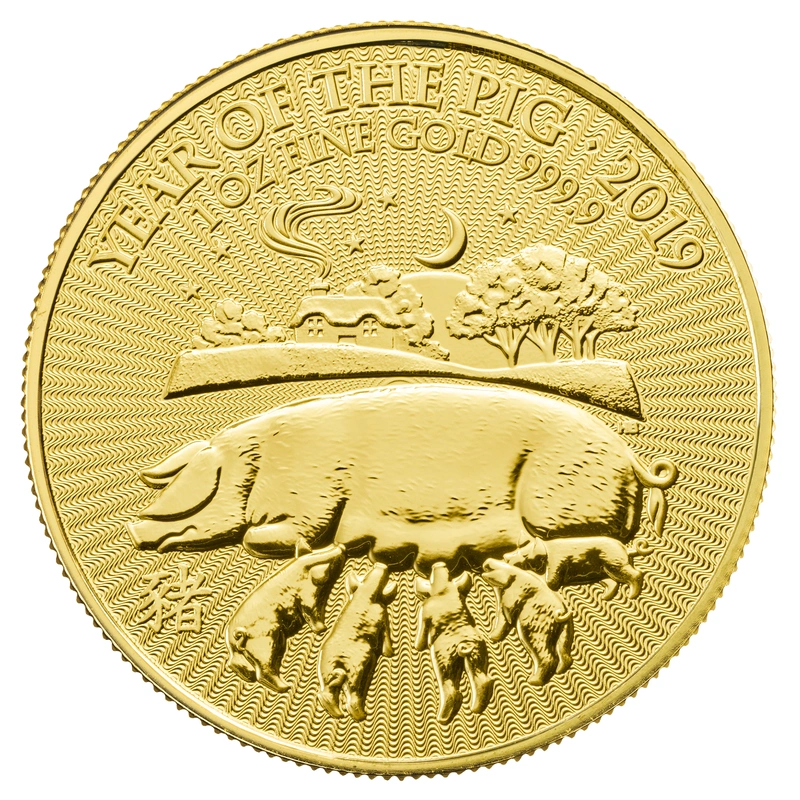Royal Mint 1 oz de Oro - 2019 Año del Cerdo