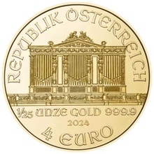 Moneda Oro 1/25oz Filarmónica Austriaca 2024