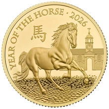 Moneda de oro Proof de 1 oz del Año del Caballo de 2026 de la Royal Mint
