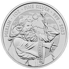 Moneda Mitos y Leyendas Merlin de Plata de 1 oz 2023